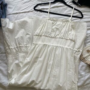 Pink Republic White Ruffled Dress